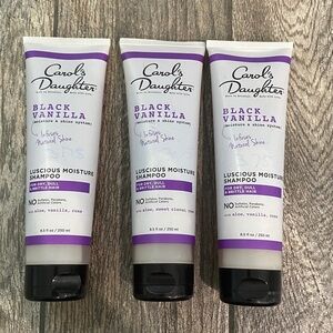 3 Carol's Daughter Black Vanilla Luscious Moisture Shampoo 8.5 oz each